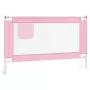 Sponda Letto di Sicurezza per Bambini Rosa 120x25 cm in Tessuto