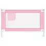 Sponda Letto di Sicurezza per Bambini Rosa 120x25 cm in Tessuto