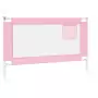 Sponda Letto di Sicurezza per Bambini Rosa 120x25 cm in Tessuto