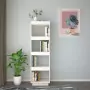 Libreria/Divisorio Bianco 40x35x135 cm in Massello di Pino