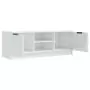 Mobile Porta TV Bianco Lucido 102x35x36,5 cm Legno Multistrato