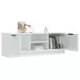 Mobile Porta TV Bianco Lucido 102x35x36,5 cm Legno Multistrato