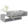 Tavolino da Salotto Grigio Cemento 105x55x32 cm in Truciolato