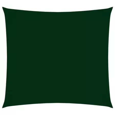 Parasole in Tessuto Oxford Quadrato 3,6x3,6 m Verde Scuro