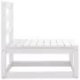 Set Divani da Giardino 3 pz Cuscini Legno Massello Pino Bianco