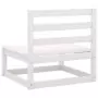 Set Divani da Giardino 3 pz Cuscini Legno Massello Pino Bianco