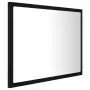 Specchio da Bagno LED Nero 60x8,5x37 cm in Truciolato