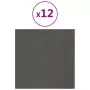 Pannelli Murali 12 pz Grigio Scuro 30x30 cm Velluto 1,08 m²