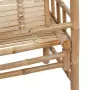 Panca da Giardino con Cuscino 120 cm in Bambù