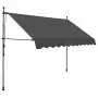 Tenda da Sole Retrattile Manuale con LED 300 cm Antracite