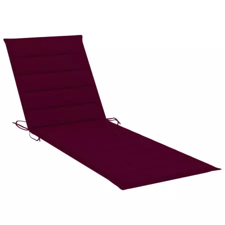 Cuscino per Lettino Prendisole Rosso Vino 200x60x3cm in Tessuto