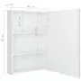 Armadietto Bagno con Specchio e LED Bianco Lucido 50x13x70 cm