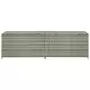 Baule da Giardino in Polyrattan 200x50x60 cm Grigio