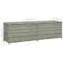 Baule da Giardino in Polyrattan 200x50x60 cm Grigio