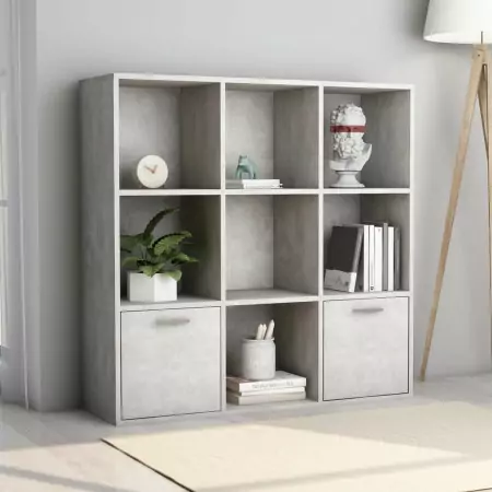 Libreria Grigio Cemento 98x30x98 cm in Truciolato