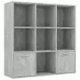 Libreria Grigio Cemento 98x30x98 cm in Truciolato