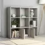 Libreria Grigio Cemento 98x30x98 cm in Truciolato