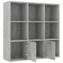 Libreria Grigio Cemento 98x30x98 cm in Truciolato