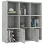 Libreria Grigio Cemento 98x30x98 cm in Truciolato