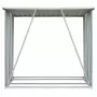 Capannone da Giardino in Acciaio Zincato 163x83x154 cm Marrone