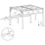 Gazebo da Giardino con Tetto Retrattile 3x3 m Talpa 180 g/m²