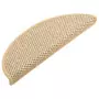 Tappeti Adesivi Scale Aspetto Sisal 15 pz 65x25 cm Beige Chiaro