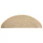 Tappeti Adesivi Scale Aspetto Sisal 15 pz 65x25 cm Beige Chiaro