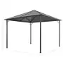 Gazebo con Tende in Alluminio 3x3 m Nero