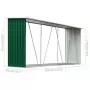 Capannone da Giardino in Acciaio Zincato 330x84x152cm Verde