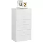 Credenza con 6 Cassetti Bianco Lucido 50x34x96 cm in Truciolato