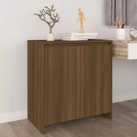 idaXL Credenza Rovere Marrone 70x40x75 cm in Legno Multistrato