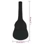 Custodia per Chitarra Classica 1/2 Nera 94x35 cm in Tessuto