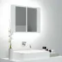 Armadietto a Specchio con Luci LED Bianco 60x12x45 cm