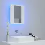 Specchio da Bagno con LED Bianco 40x12x45 cm in Acrilico