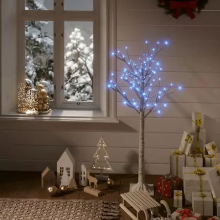 Albero Natale 120 LED 1,2 m Salice Blu Interno Esterno