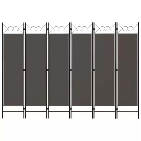 Paravento a 6 Pannelli Antracite 240x180 cm