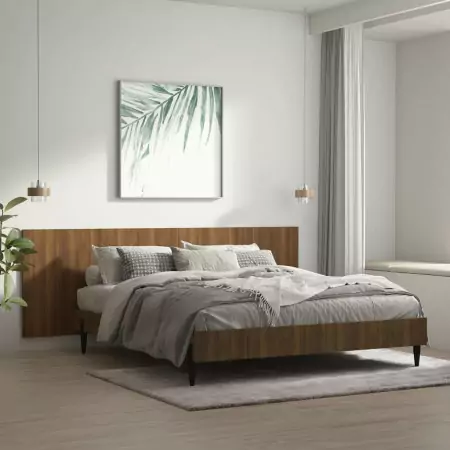 Testiera Letto Rovere Marrone 240x1,5x80 cm Legno Multistrato