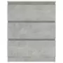 Credenza Grigio Cemento 60x35x76 cm in Legno Multistrato