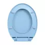 Tavoletta WC a Chiusura Ammortizzata Blu Ovale