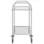 Carrello da Cucina a 2 Livelli 95x45x83,5 cm in Acciaio Inox