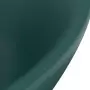 Lavabo Troppopieno Ovale Verde Scuro Opaco 58,5x39cm Ceramica