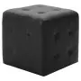 Pouf 2 pz Nero 30x30x30 cm in Similpelle