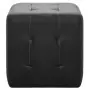 Pouf 2 pz Nero 30x30x30 cm in Similpelle