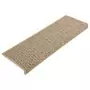 Tappeti Adesivi Scale Aspetto Sisal 15 pz 65x25 cm Beige Scuro