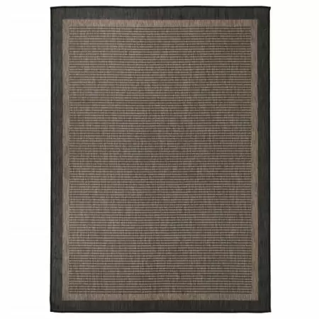 Tappeto da Esterni a Tessitura Piatta 200x280 cm Marrone Scuro