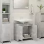 Armadio da Bagno Grigio Cemento 60x33x61 cm in Truciolato