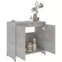 Armadio da Bagno Grigio Cemento 60x33x61 cm in Truciolato