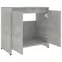 Armadio da Bagno Grigio Cemento 60x33x61 cm in Truciolato