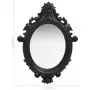 Specchio da Parete Stile Castello 56x76 cm Nero