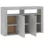 Credenza con Luci LED Grigio Sonoma 115,5x30x75 cm